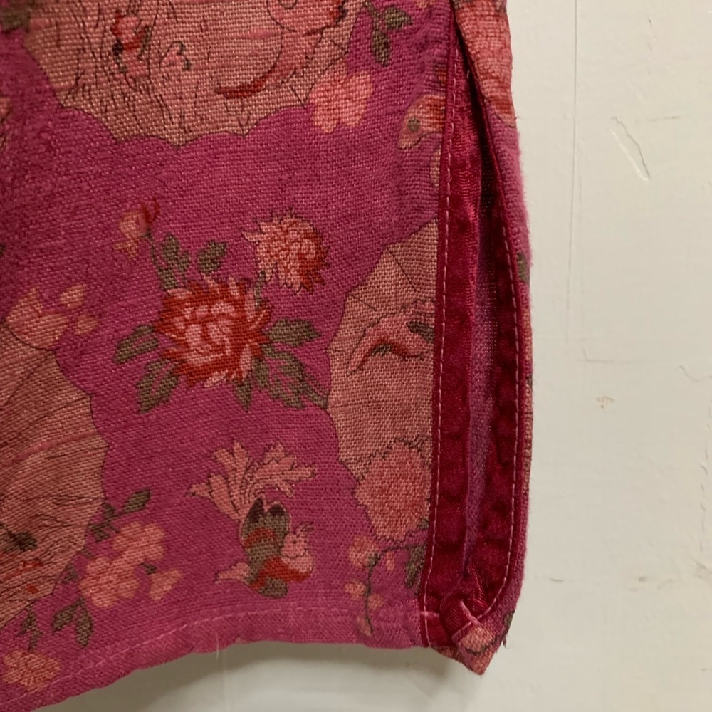 Linen Magenta Wideleg Cottagecore Pants by Subtle Tones - Picture 6 of 10